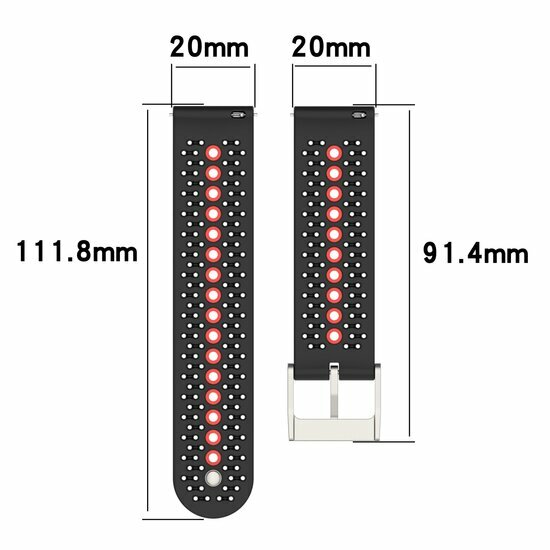 Dot Pattern Armband - Schwarz mit Blau - Samsung Galaxy Watch 5 (Pro) - 40mm / 44mm / 45mm