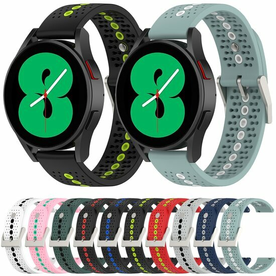 Dot Pattern Armband - Schwarz mit Blau - Samsung Galaxy Watch 5 (Pro) - 40mm / 44mm / 45mm