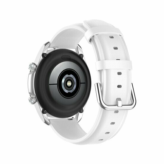 Klassisches Lederarmband - Wei&szlig; - Samsung Galaxy Watch - 46mm / Samsung Gear S3