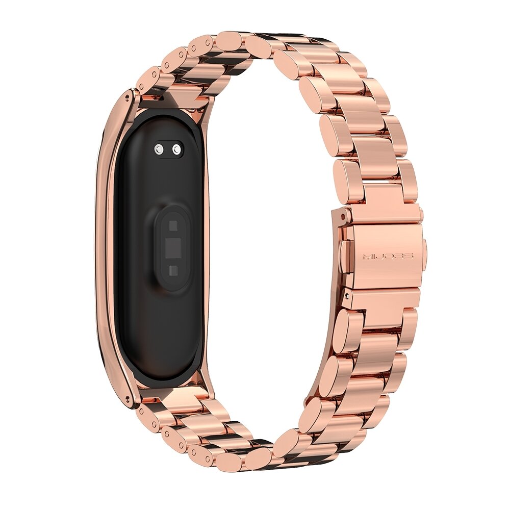 Metallgliederarmband f&uuml;r Xiaomi Mi Band 3/4/5/6/7 - Rose Gold