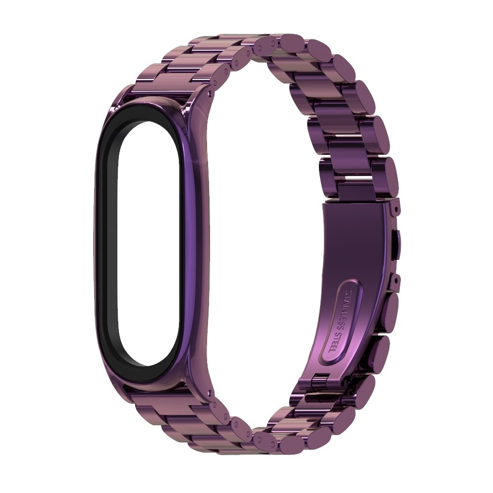 Metallgliederarmband f&uuml;r Xiaomi Mi Band 3/4/5/6/7 - Lila