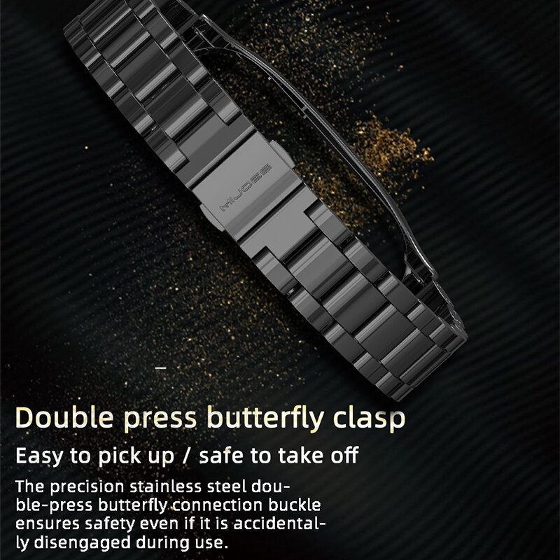 Metallgliederarmband f&uuml;r Xiaomi Mi Band 3/4/5/6/7 - Gold