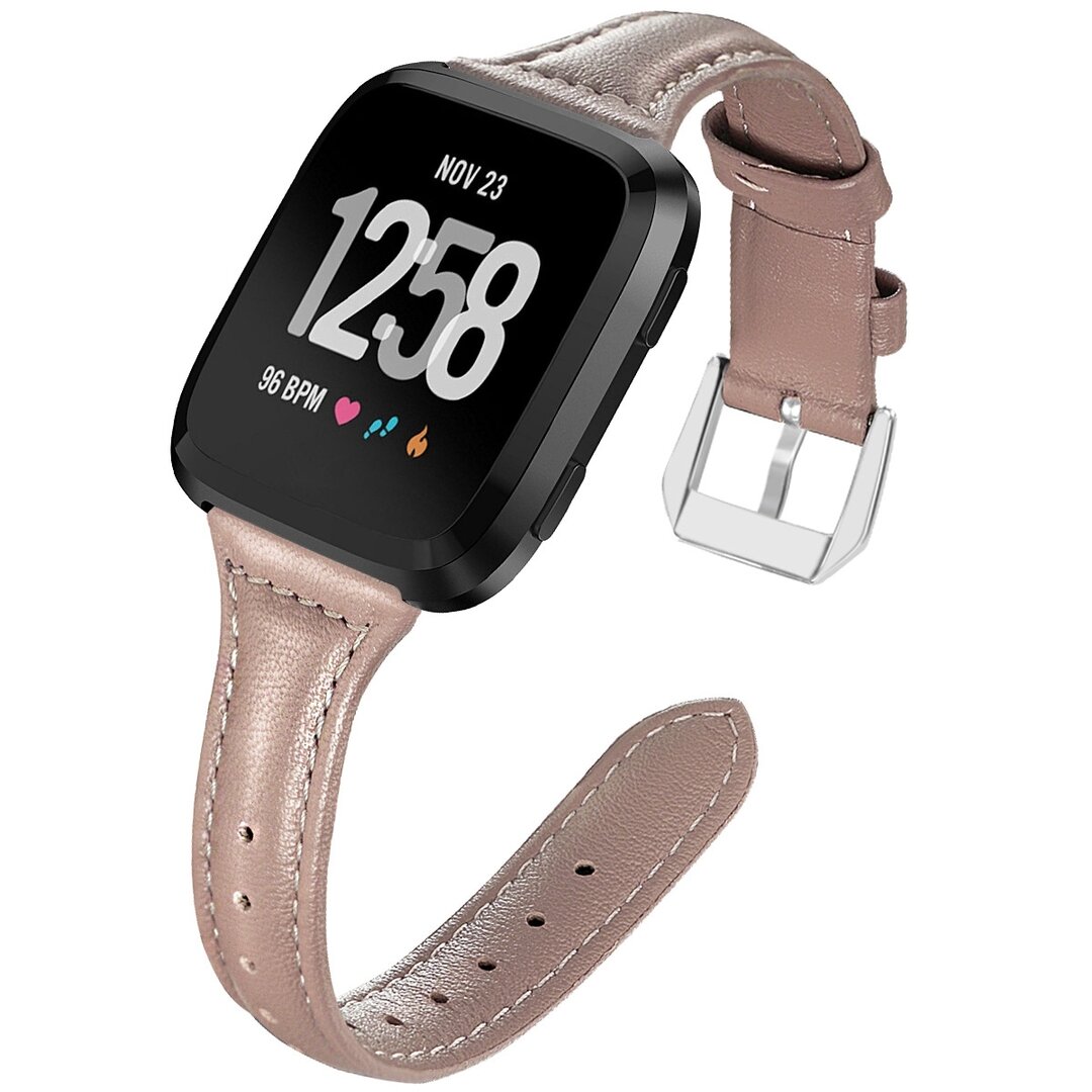 Fitbit Versa 1 / 2 &amp; Lite Armband TPU Leder - Braun