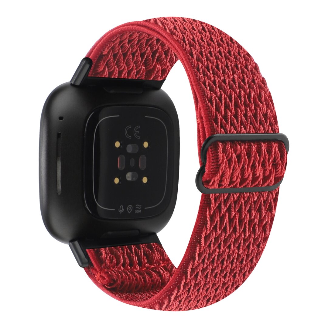 Fitbit Versa 3/4 &amp; Sense 1/2 Nylon Laufband - Rot