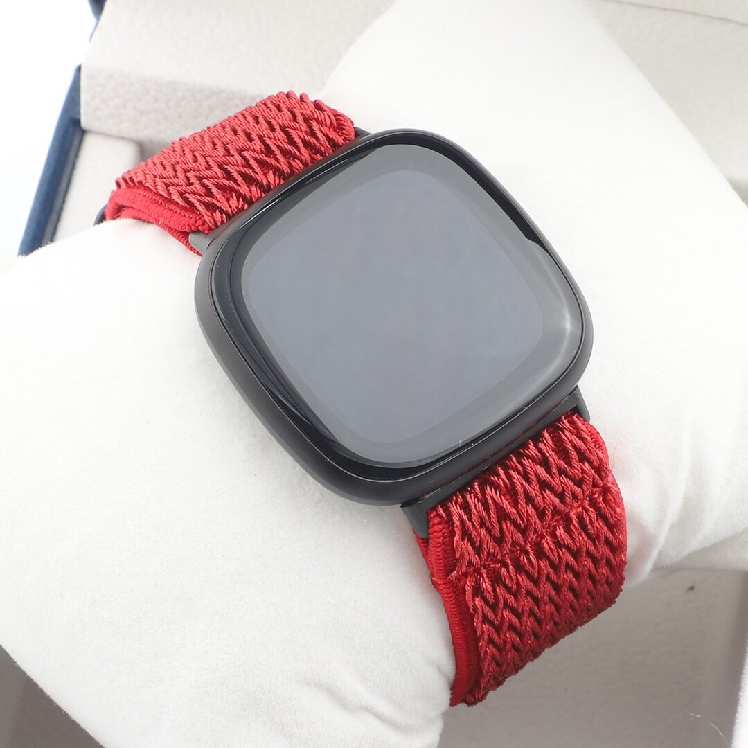 Fitbit Versa 3/4 &amp; Sense 1/2 Nylon Laufband - Rot