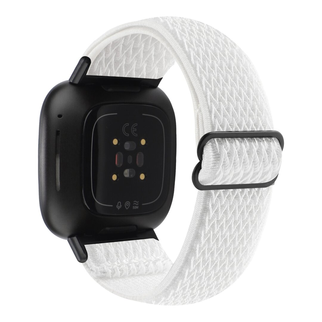 Fitbit Versa 3/4 &amp; Sense 1/2 Nylon Laufband - Wei&szlig;