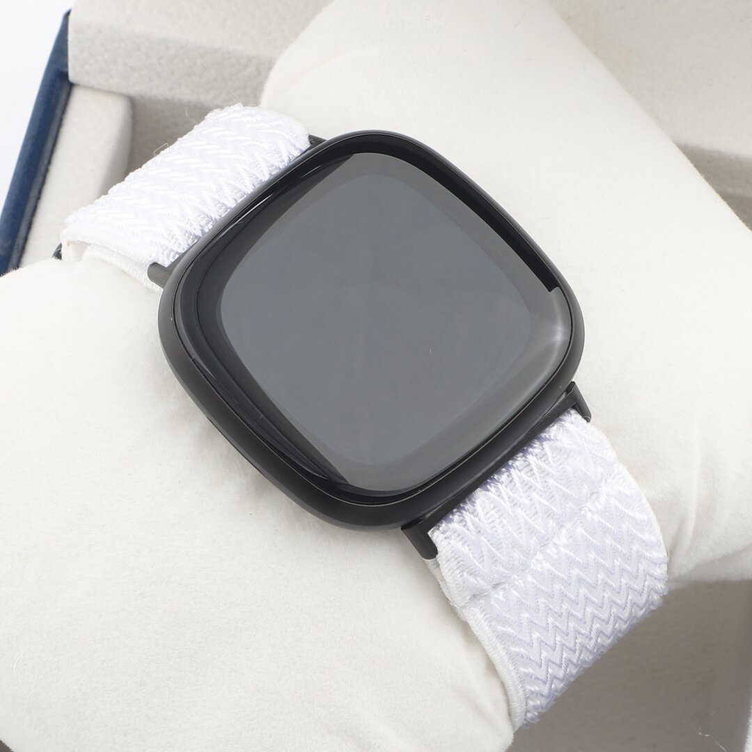 Fitbit Versa 3/4 &amp; Sense 1/2 Nylon Laufband - Wei&szlig;