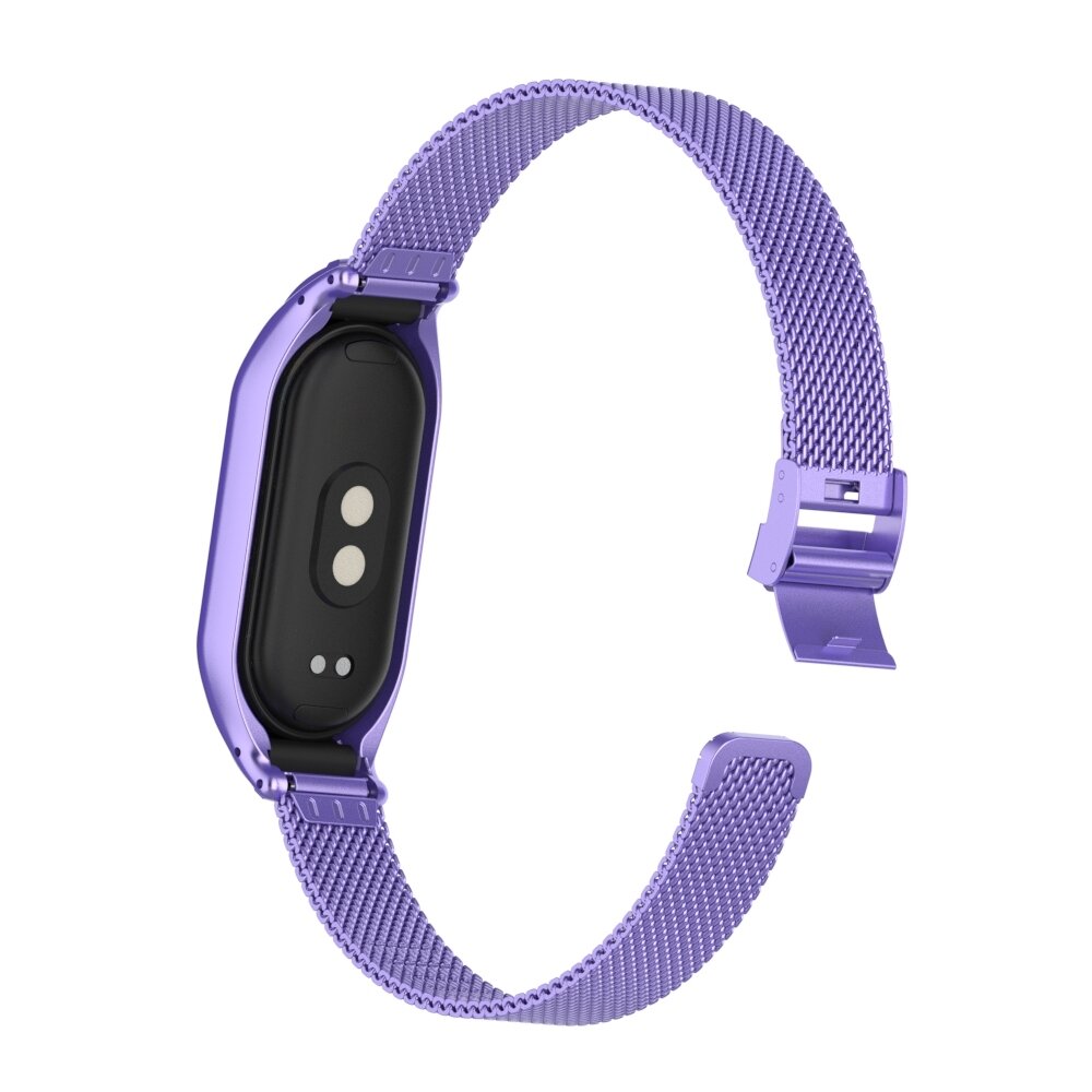 Milanaise Band mit Geh&auml;use - Flieder - Xiaomi Smart Band 8 &amp; 9