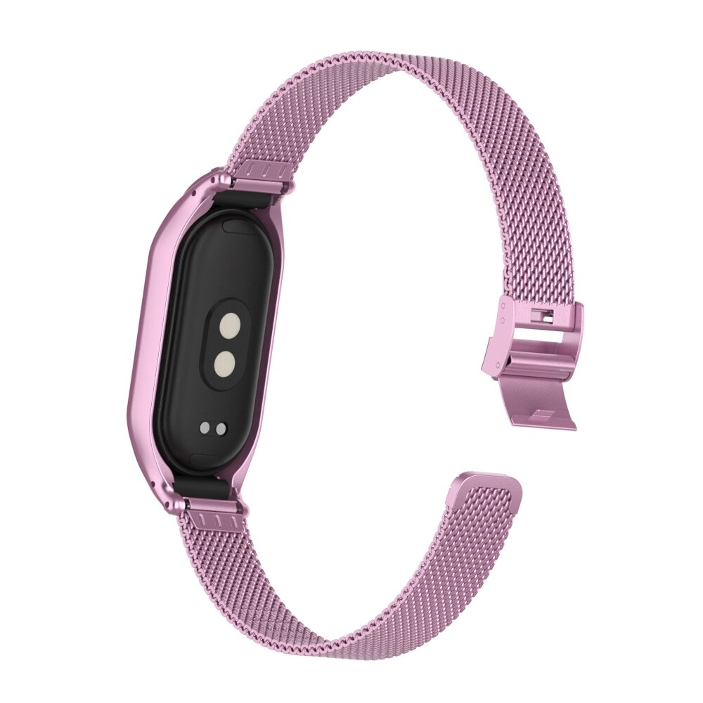 Milanaise Band mit Geh&auml;use - Rosa - Xiaomi Smart Band 8 &amp; 9