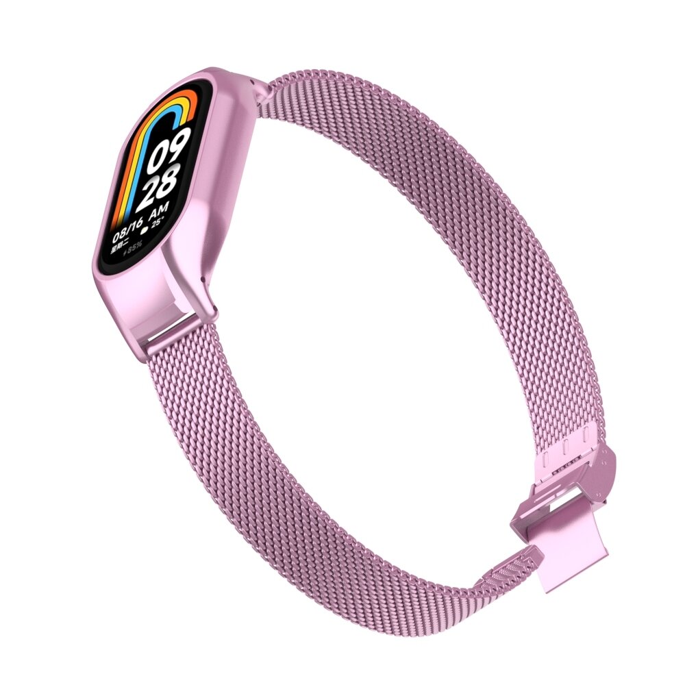 Milanaise Band mit Geh&auml;use - Rosa - Xiaomi Smart Band 8 &amp; 9