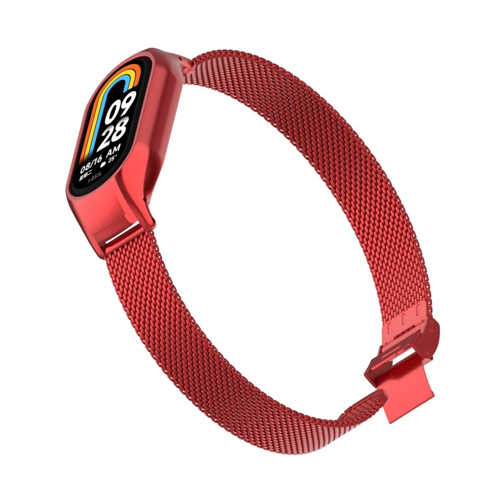 Milanaise Band mit Geh&auml;use - Rot - Xiaomi Smart Band 8 &amp; 9