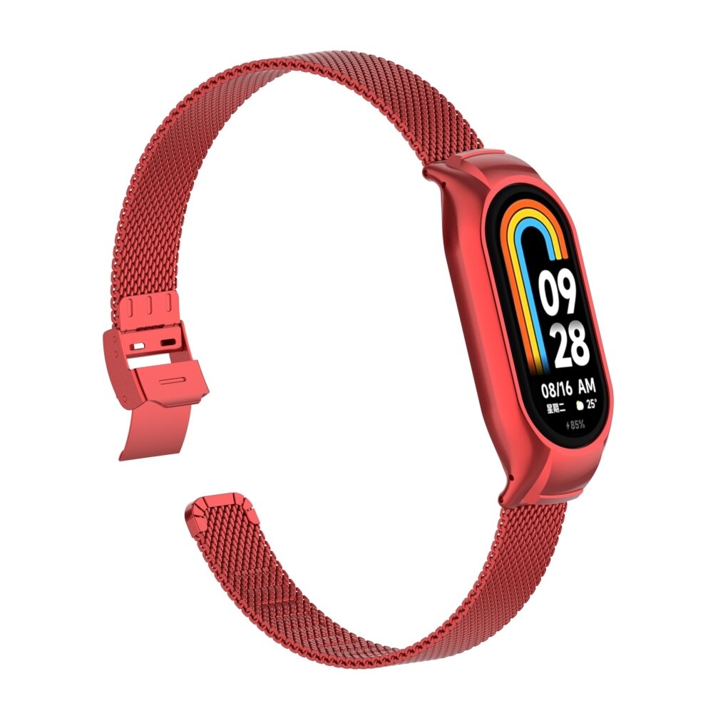 Milanaise Band mit Geh&auml;use - Rot - Xiaomi Smart Band 8 &amp; 9
