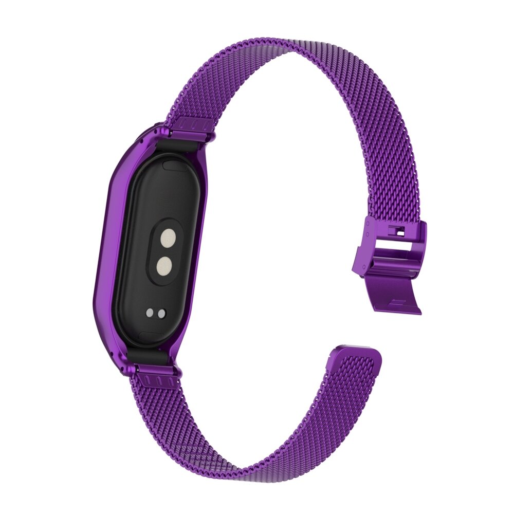 Milanaise Band mit Geh&auml;use - Lila - Xiaomi Smart Band 8 &amp; 9