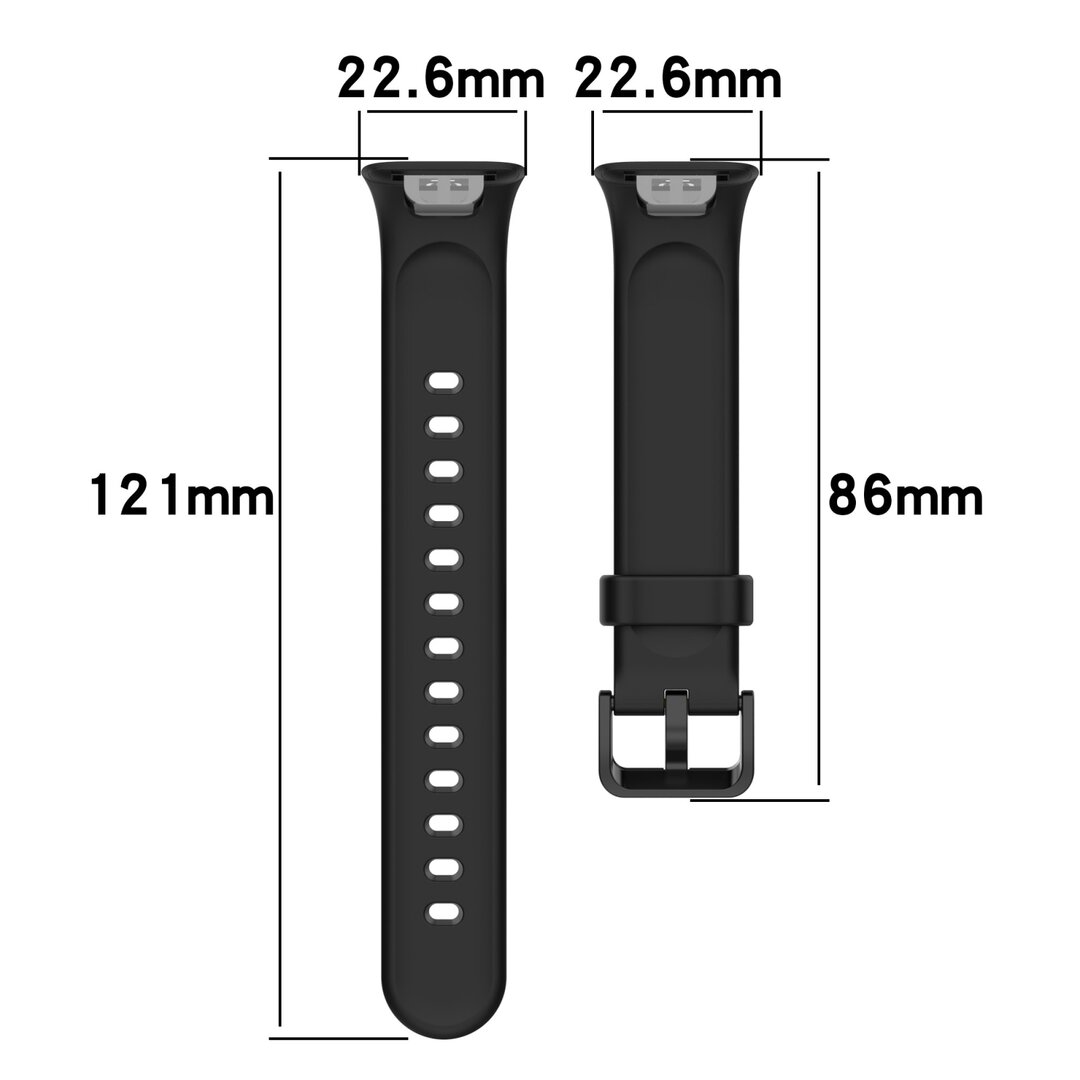 Silikon-Sportband - Schwarz - Xiaomi Smart band 7 Pro