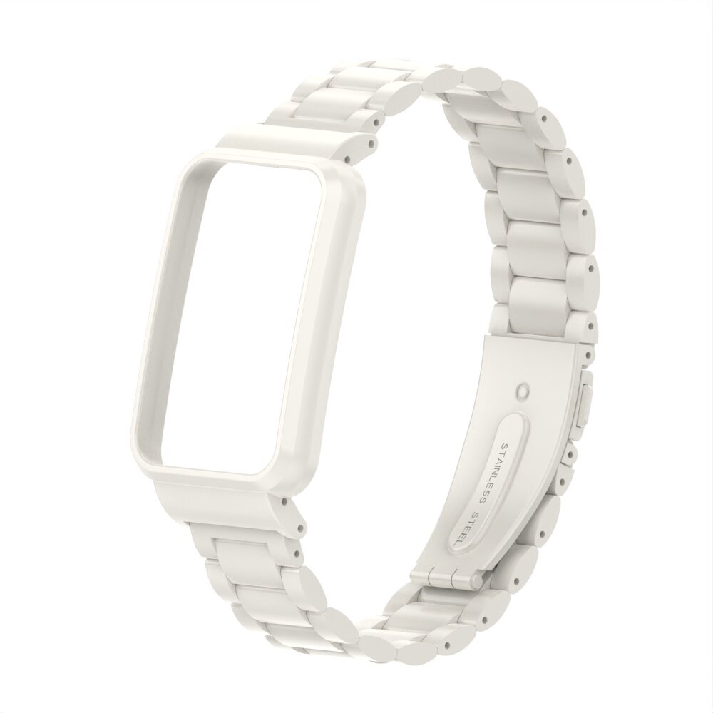 Metallgliederband mit Geh&auml;use - Wei&szlig; - Xiaomi Smart band 7 Pro