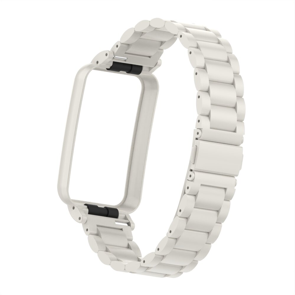 Metallgliederband mit Geh&auml;use - Wei&szlig; - Xiaomi Smart band 7 Pro