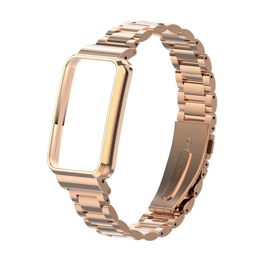 Metallgliederband mit Geh&auml;use - Champagner Gold - Xiaomi Smart band 7 Pro