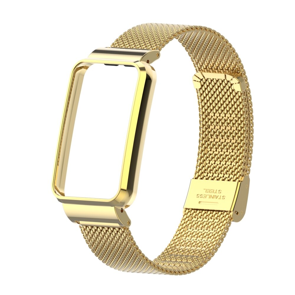 Milanaise Band mit Geh&auml;use - Gold - Xiaomi Smart band 7 Pro