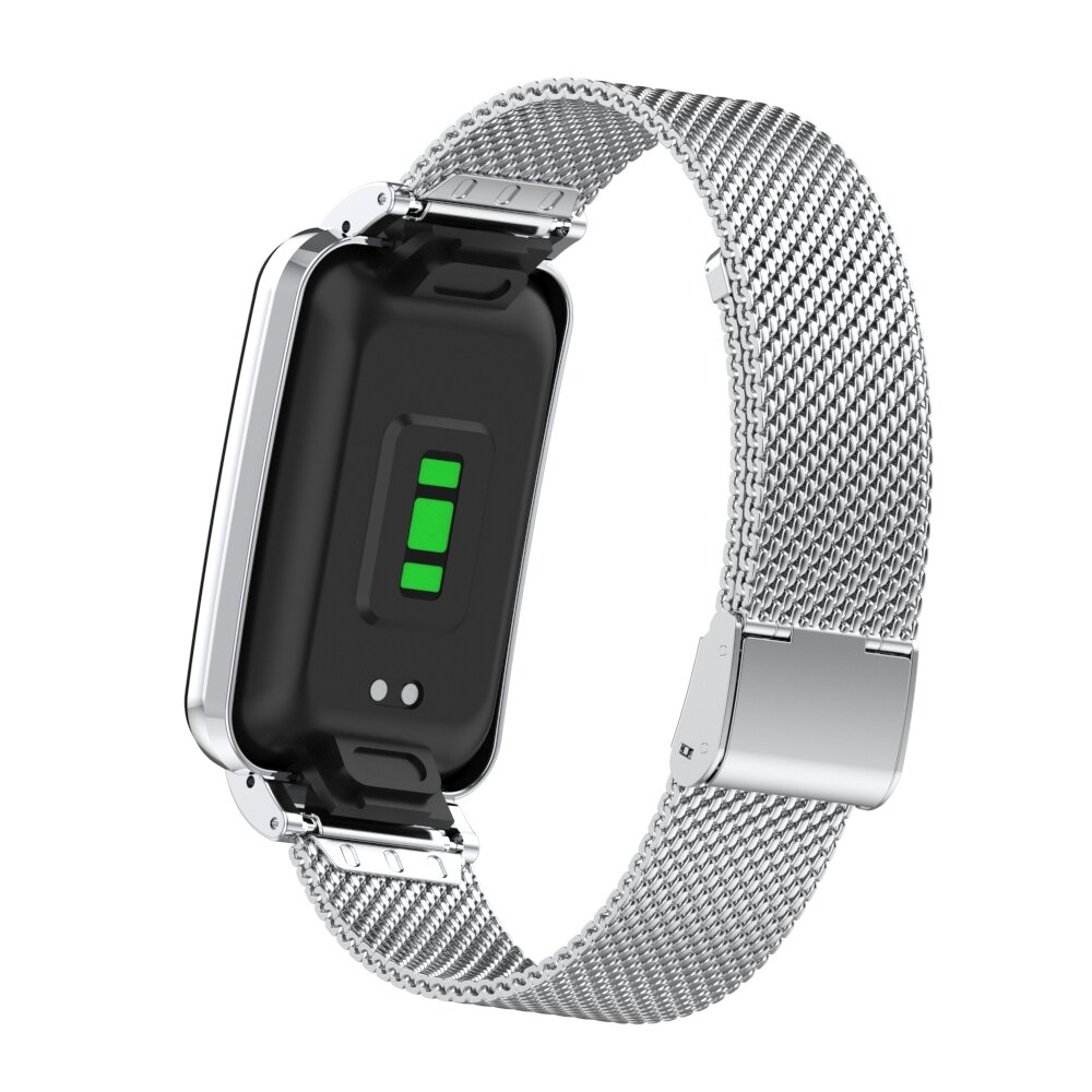 Milanaise Band mit Geh&auml;use - Silber - Xiaomi Smart band 7 Pro