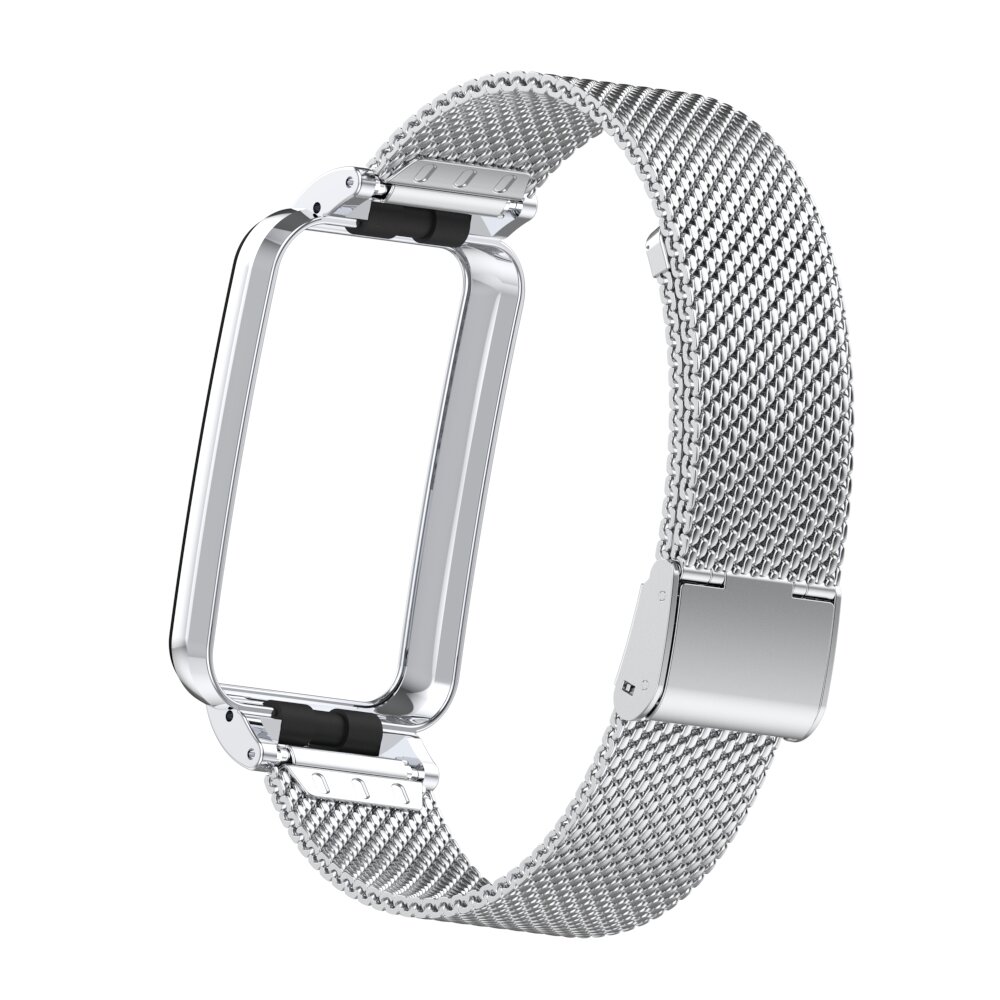 Milanaise Band mit Geh&auml;use - Silber - Xiaomi Smart band 7 Pro