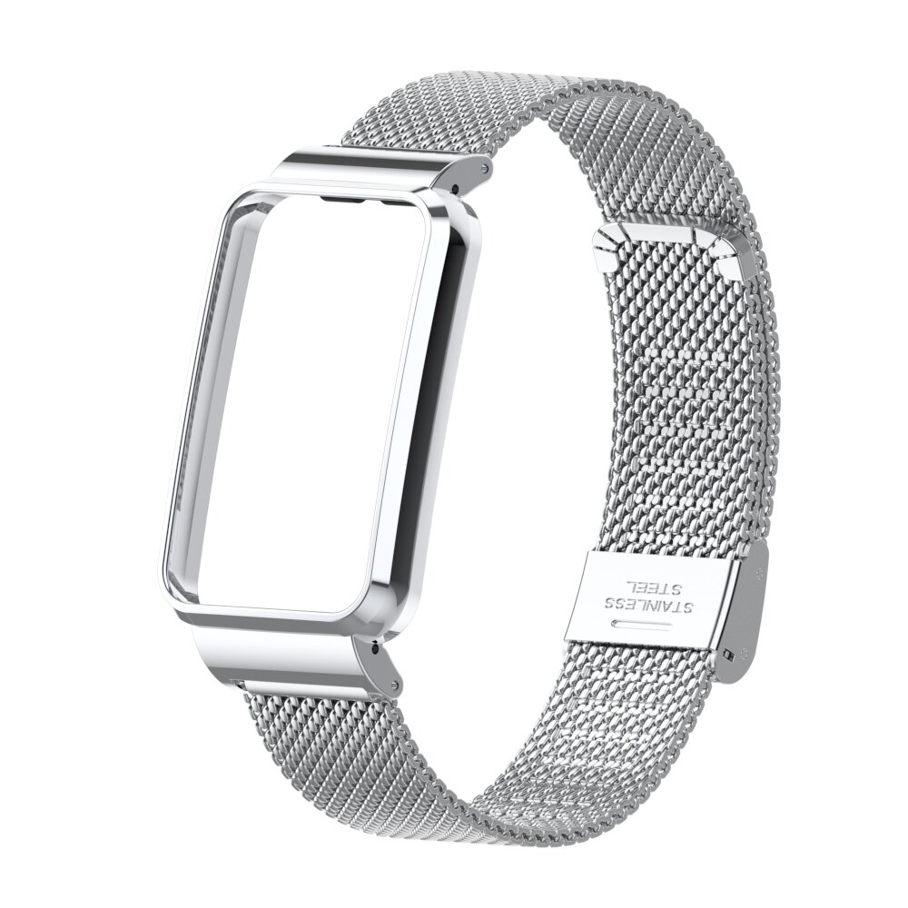 Milanaise Band mit Geh&auml;use - Silber - Xiaomi Smart band 7 Pro