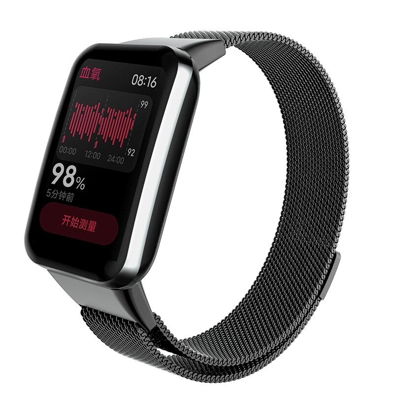 Milanaise-Armband - Schwarz - Xiaomi Smart Band 7 Pro