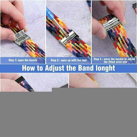 Geflochtenes Armband - Blau / Wei&szlig; - Samsung Galaxy Watch 6 - 40mm &amp; 44mm