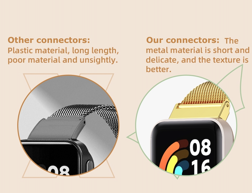 Stahlgliederband - Rose Gold - Xiaomi Smart band 7 Pro