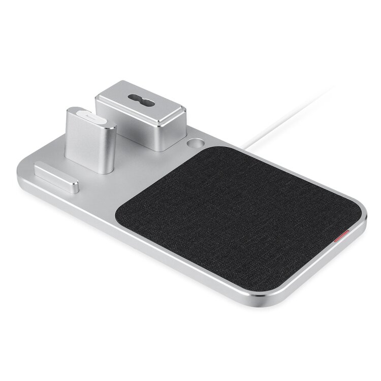 3 in 1 Ladeger&auml;t geeignet f&uuml;r Apple Pencil &amp; AirPods &amp; iPhone - Silber
