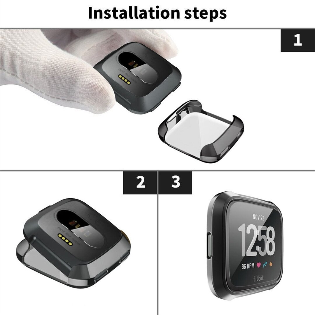 Fitbit Versa 1 weiche TPU-H&uuml;lle (vollst&auml;ndig gesch&uuml;tzt) - Gold