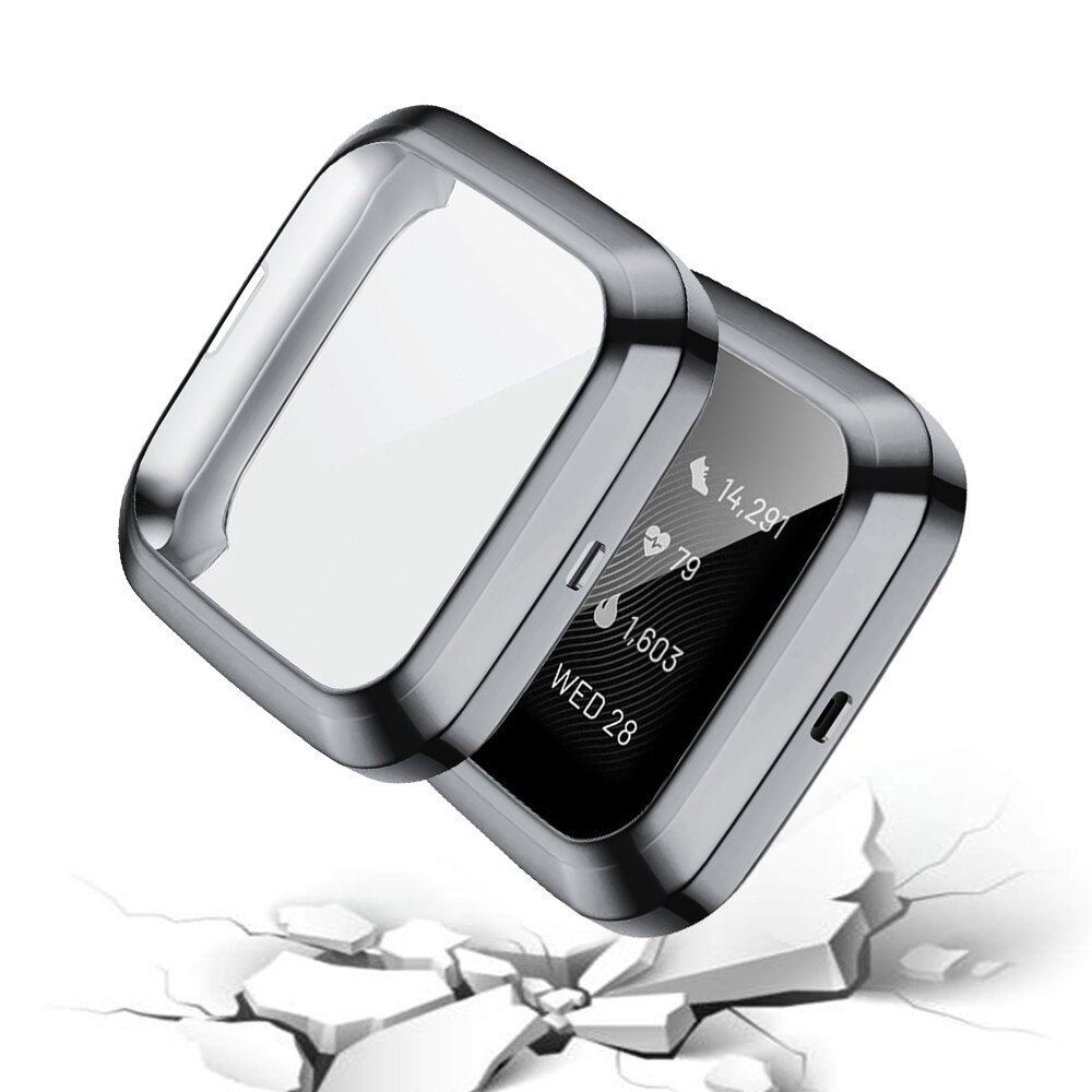 Fitbit Versa 2 Soft TPU H&uuml;lle (vollst&auml;ndig gesch&uuml;tzt) - Grau