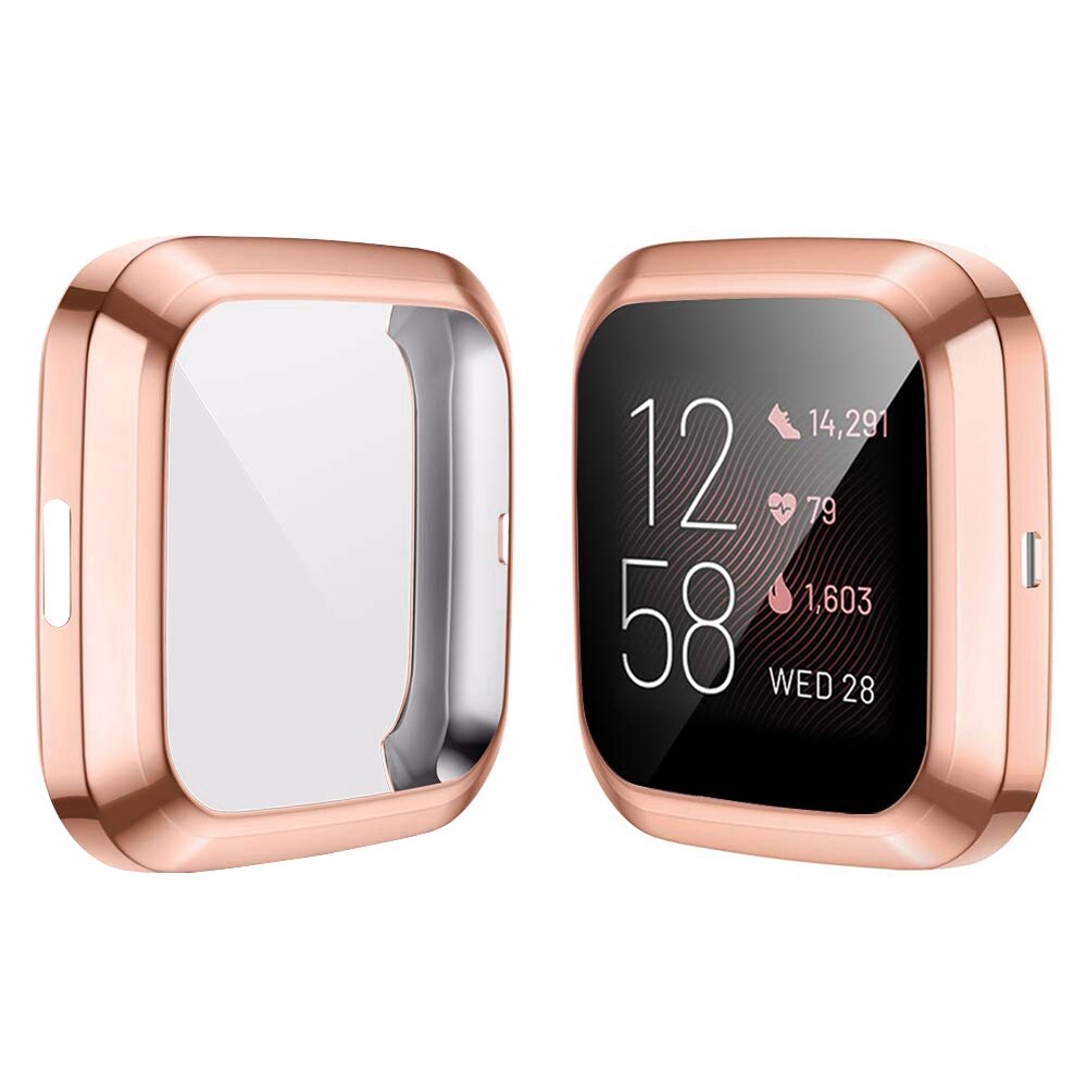 Fitbit Versa 2 Soft TPU Fall (vollst&auml;ndig gesch&uuml;tzt) - Rosa Gold