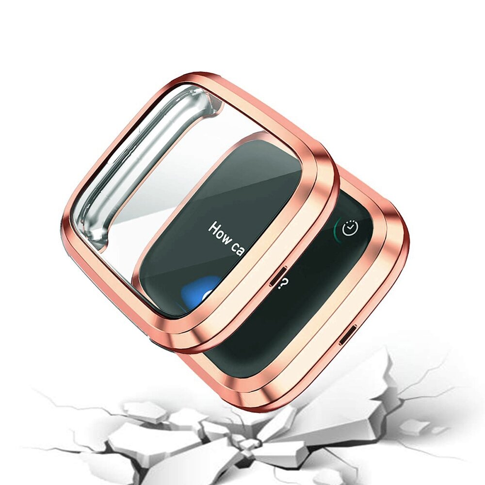 Fitbit Versa 2 Soft TPU Fall (vollst&auml;ndig gesch&uuml;tzt) - Rosa Gold