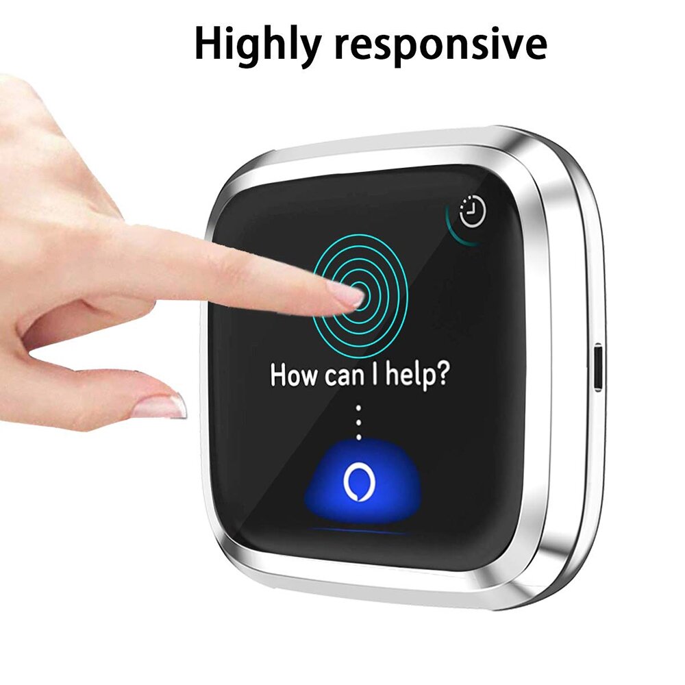 Fitbit Versa 2 Soft TPU Fall (vollst&auml;ndig gesch&uuml;tzt) - Silber