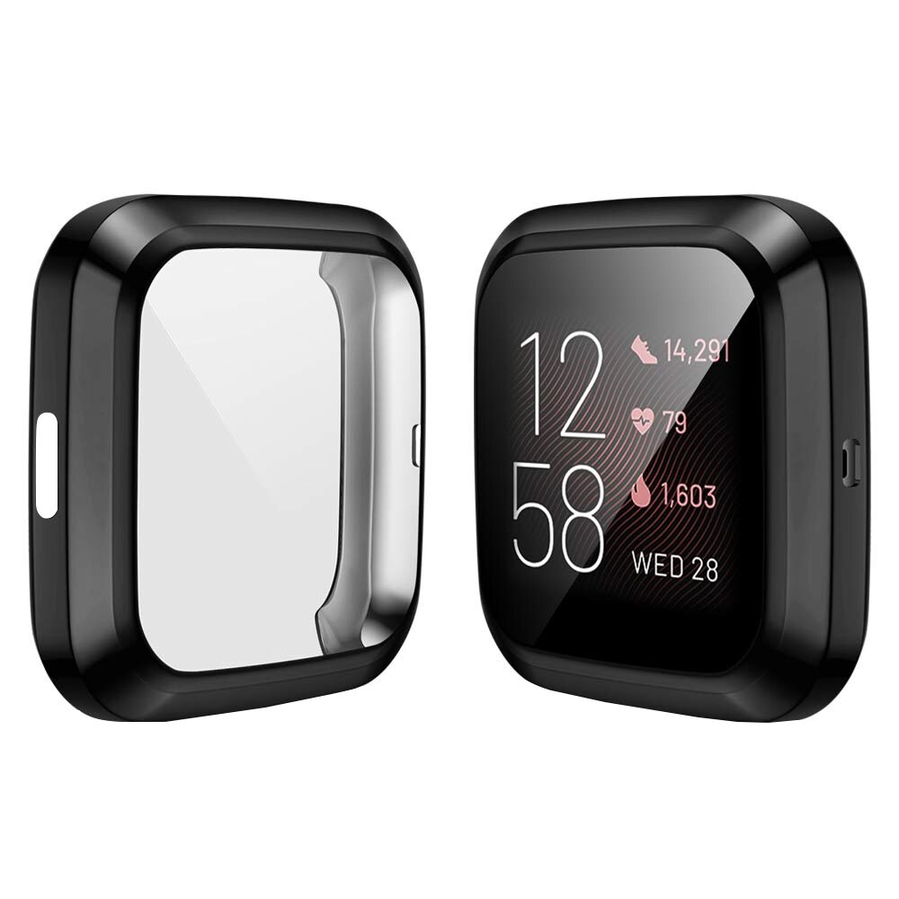 Fitbit Versa 2 Soft TPU Fall (vollst&auml;ndig gesch&uuml;tzt) - Schwarz