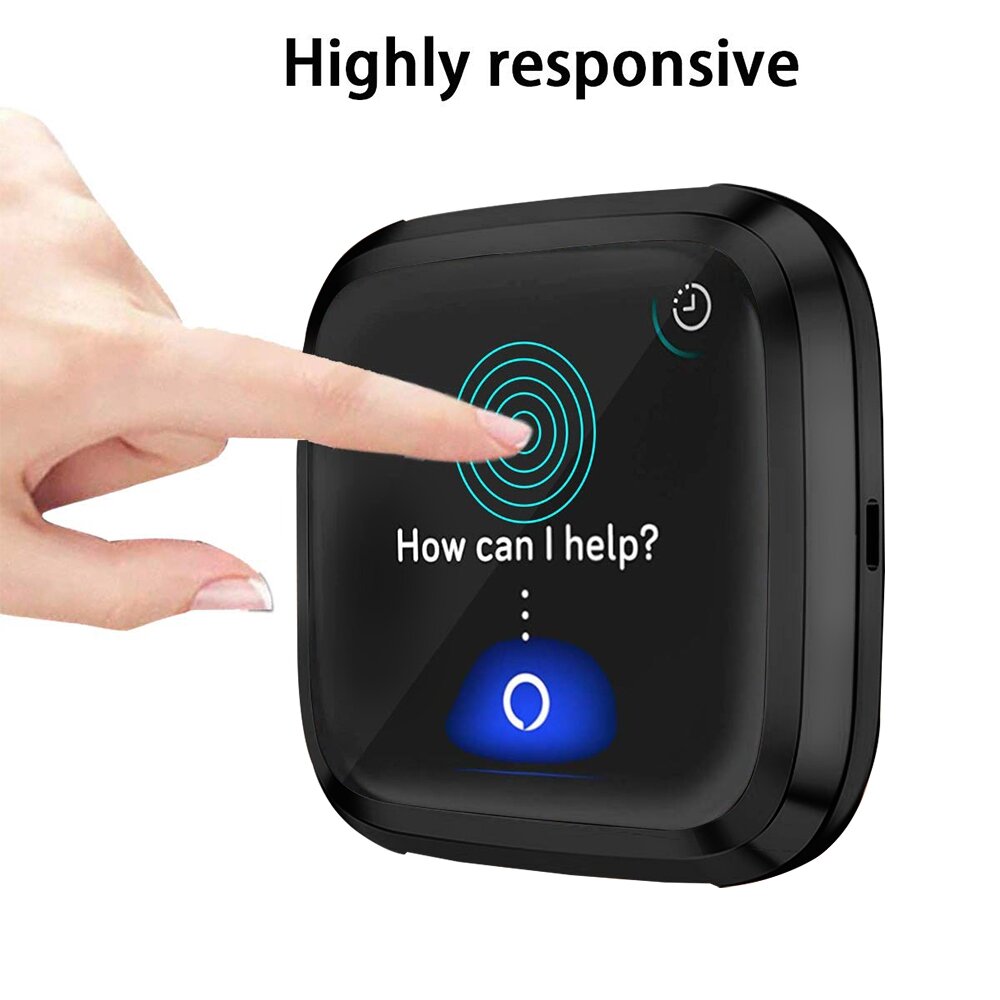 Fitbit Versa 2 Soft TPU Fall (vollst&auml;ndig gesch&uuml;tzt) - Schwarz