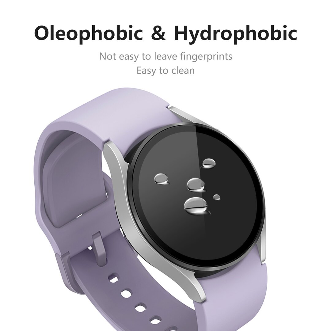 Displayschutzfolie aus geh&auml;rtetem Glas - Vollst&auml;ndige Abdeckung - Geeignet f&uuml;r die Samsung Galaxy Watch 5 - 40mm