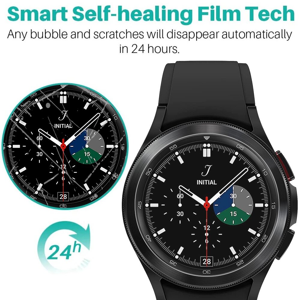 Displayschutzfolie - Vollschutz - Geeignet f&uuml;r die Samsung Galaxy Watch 4 Classic - 42mm