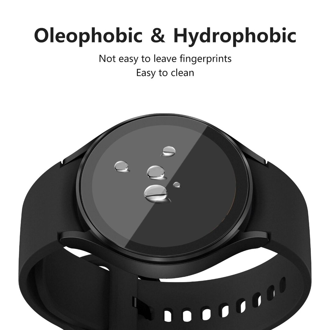 Displayschutzfolie - Vollschutz - Geeignet f&uuml;r die Samsung Galaxy Watch 4 - 44mm