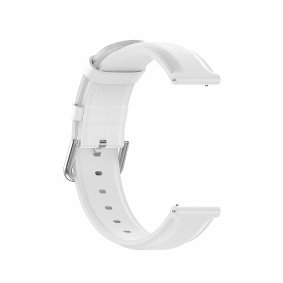 Garmin Vivoactive 6 / Vivoactive 5 / Vivoactive 3 - Klassisches Lederarmband - Wei&szlig;