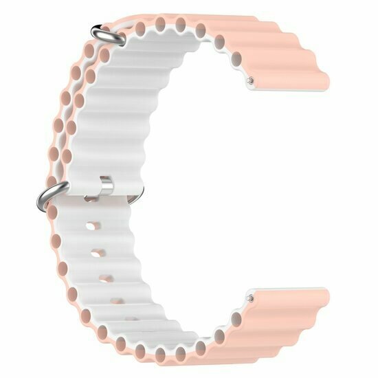 Ocean Style Armband - Hellrosa / Wei&szlig; - Samsung Galaxy Watch 6 Classic - 47mm &amp; 43mm