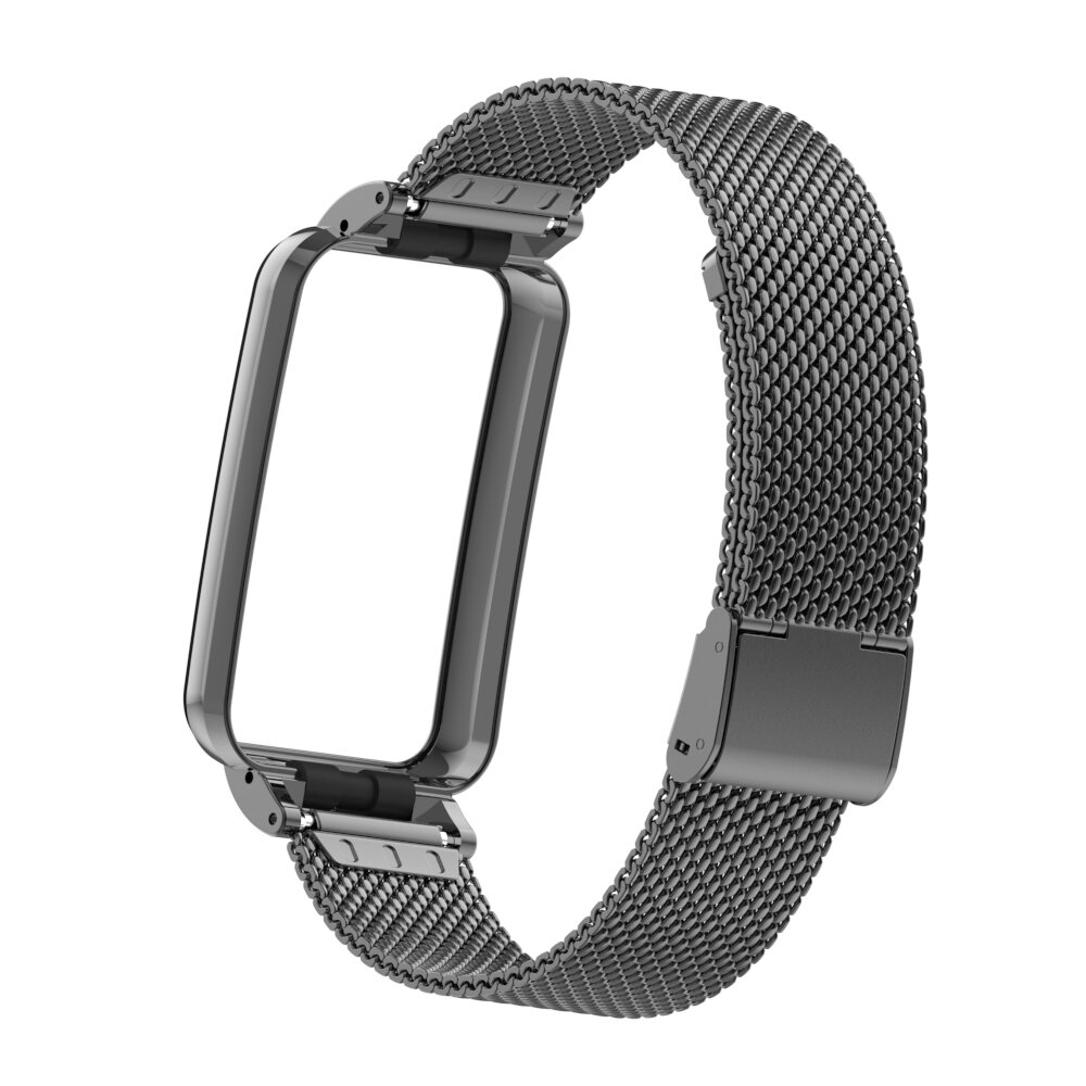 Milanaise Band mit Geh&auml;use - Schwarz - Xiaomi Smart band 7 Pro