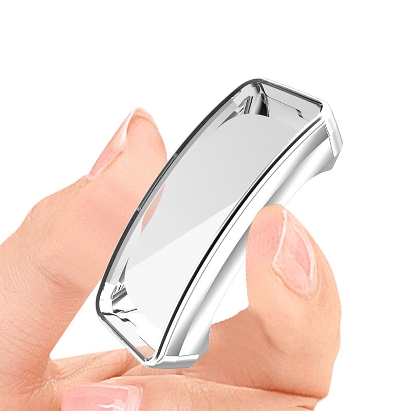 Fitbit Inspire 1 / HR / Ace 2 TPU-H&uuml;lle (vollst&auml;ndig gesch&uuml;tzt) - Silber