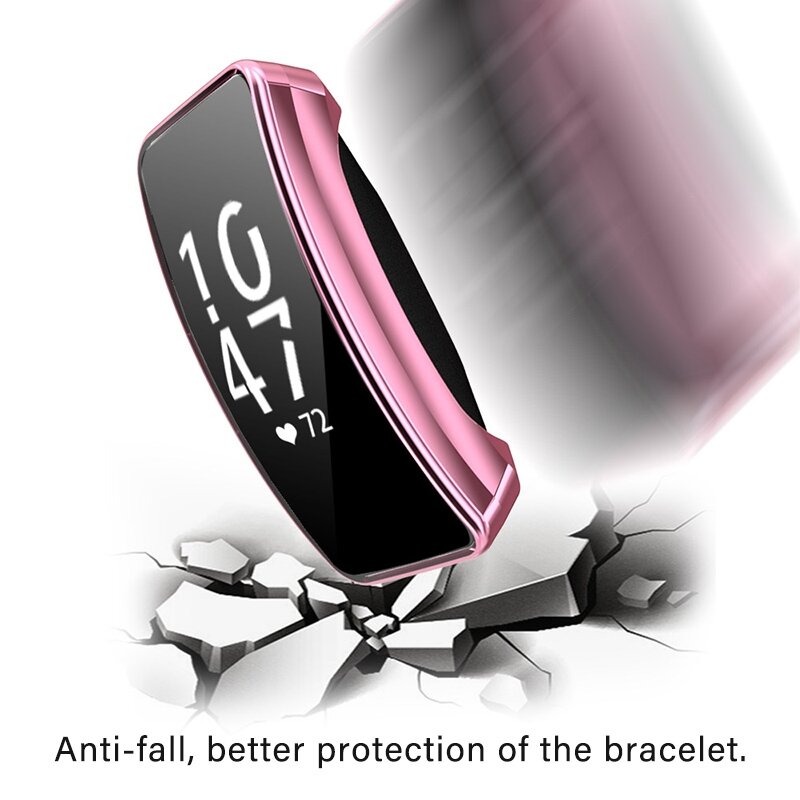 Fitbit Inspire 1 / HR / Ace 2 TPU Fall (vollst&auml;ndig gesch&uuml;tzt) - Rosa