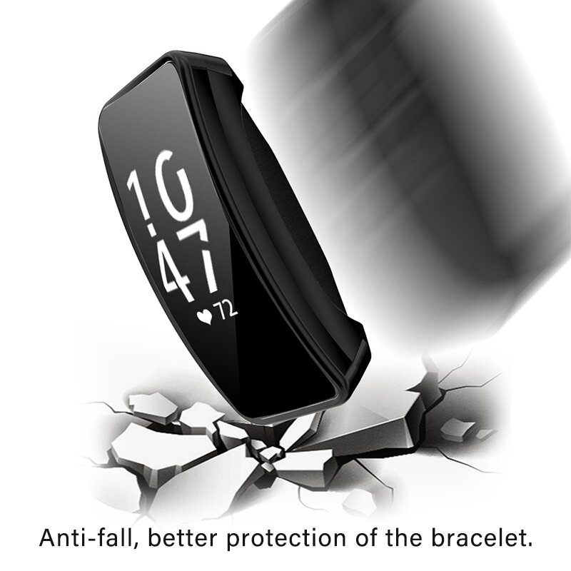 Fitbit Inspire 1 / HR / Ace 2 TPU-H&uuml;lle (vollst&auml;ndig gesch&uuml;tzt) - Schwarz