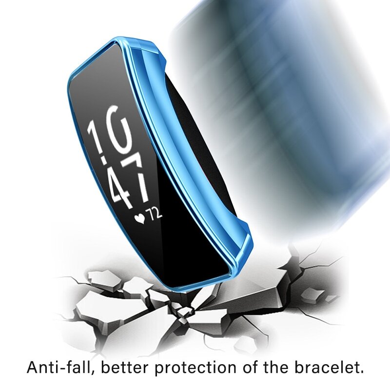 Fitbit Inspire 1 / HR / Ace 2 TPU-H&uuml;lle (vollst&auml;ndig gesch&uuml;tzt) - Blau