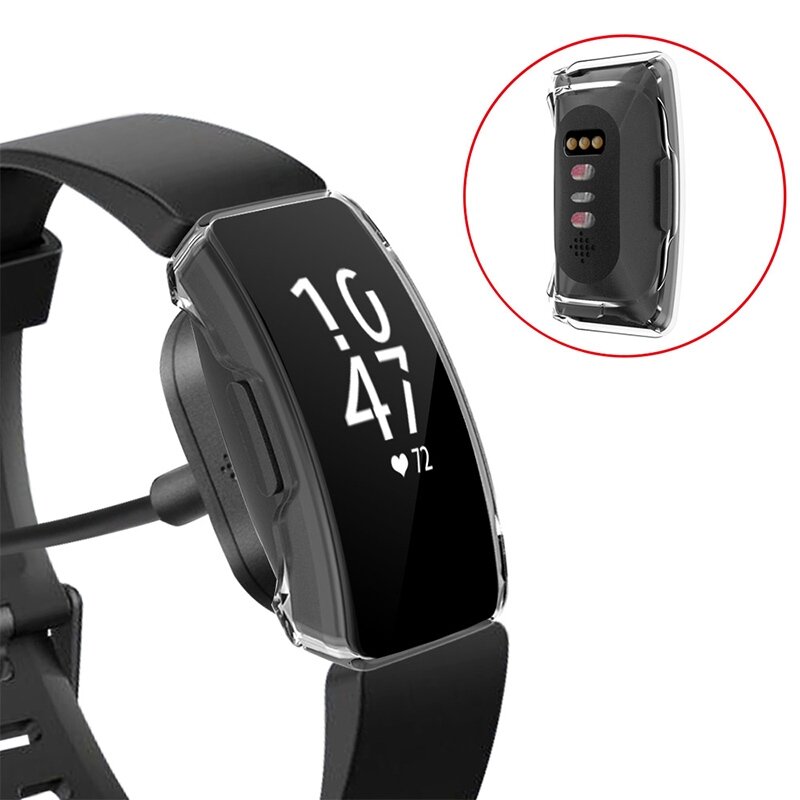Fitbit Inspire 1 / HR / Ace 2 TPU-H&uuml;lle (vollst&auml;ndig gesch&uuml;tzt) - Transparent