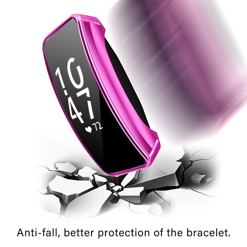 Fitbit Inspire 1 / HR / Ace 2 TPU Fall (vollst&auml;ndig gesch&uuml;tzt) - Rosa