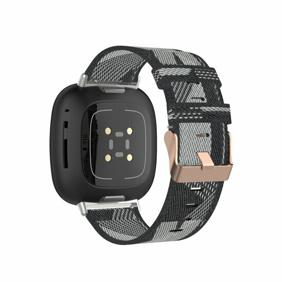 Fitbit Versa 3/4 &amp; Sense 1/2 Segeltuchband - Grau