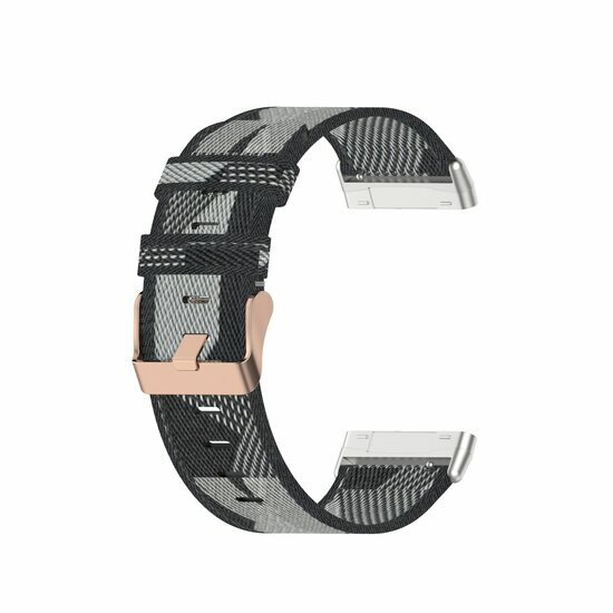 Fitbit Versa 3/4 &amp; Sense 1/2 Segeltuchband - Grau